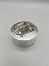 EDWARDIAN STERLING SILVER & GLASS STAMP ROLLER, HENRY C. DAVIS, BIRMINGHAM, 1909