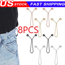 8x Jeans Skirts Detachable Buckle Adjustable Sleeve Clip Pants Waist Tightening