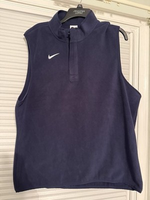 NWT Nike Men's Navy Fleece 1/4 Zip Coaches Vest DA4965-419 Size M $65
