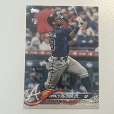 2018 Topps Update Series - Ronald Acuña Jr. #US250 Vertical, Blue Jersey (RC)