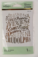 Spellbinders Reindeer Games Hot Foil GLIMMER Plate GLP-116