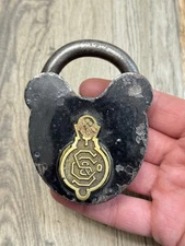 Vintage Antique Old Sargent & Co. Smokehouse Padlock Lock No Key