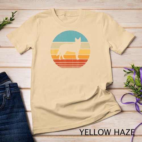 Blue Heeler Australian Cattle Dog Retro Vintage 70s Sunset Unisex T-Shirt - Bild 15 von 15