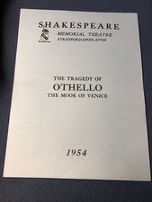 "OTHELLO" Playbill 1954 Stratford Upon Avon Shakespeare Anthony Quayle Westwell