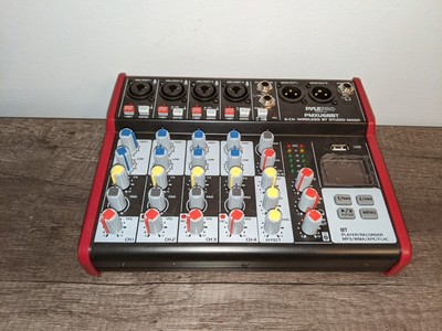 Pyle 6Ch Digital Mixer Pro Audio Bluetooth DJ Console & 3.49lbs Weight