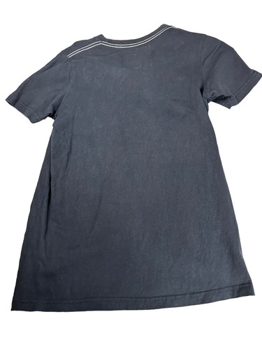 Superdry Size M Dark Blue Short Sleeve Shirt Front Design Good Condition - Picture 2 of 4