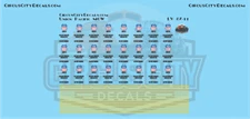 Union Pacific UP MOW Truck Door Decals HO Scale