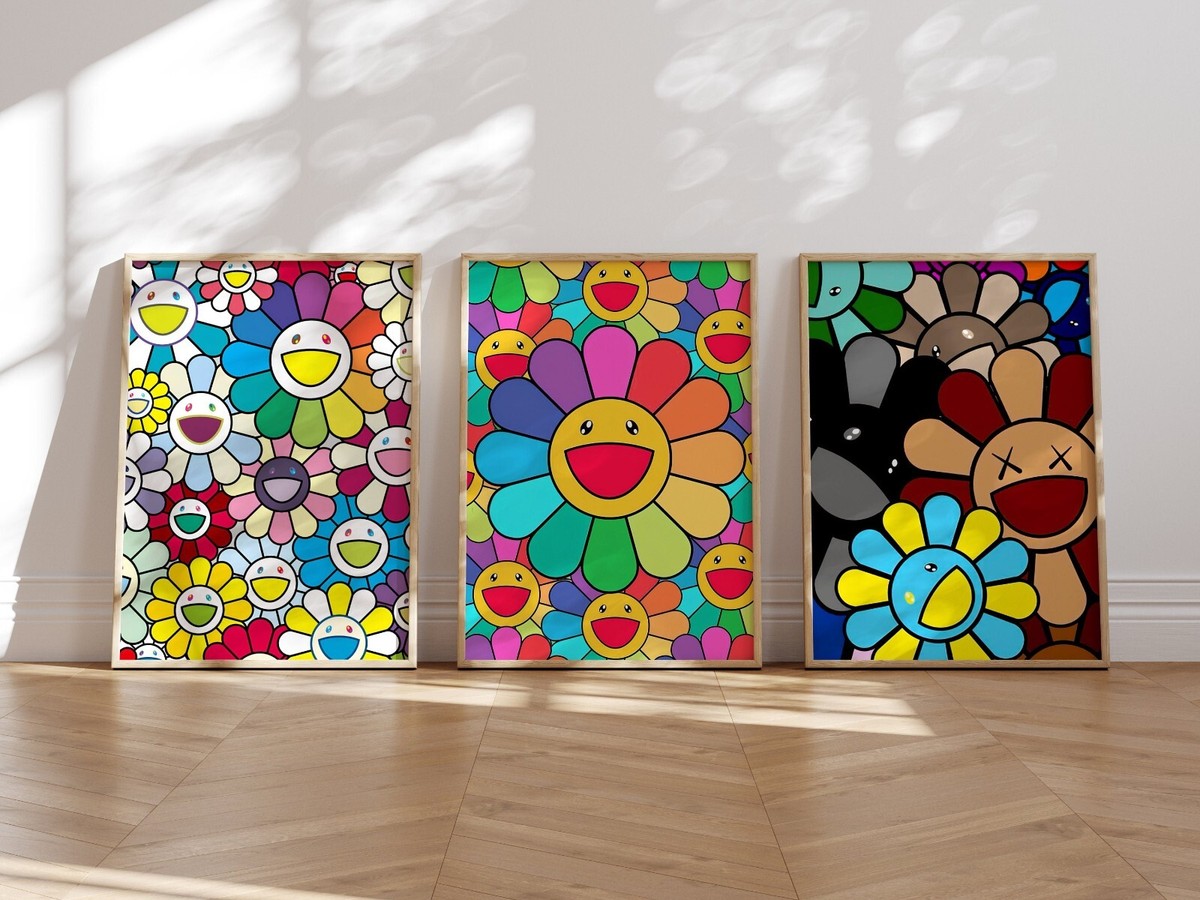 Set of 3 Takashi Murakami Exhibition Posters Multi Color Gallery