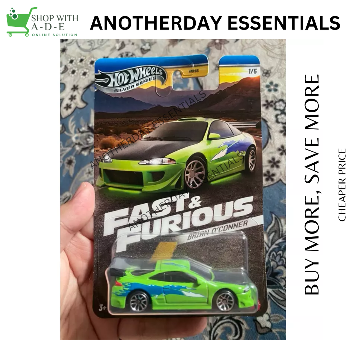 Hot Wheels 1995 Mitsubishi Eclipse – Fast & Furious Brian O'Conner