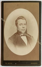 orig. CDV photo photograph man gentleman fashion around 1880 Giessen Wode
