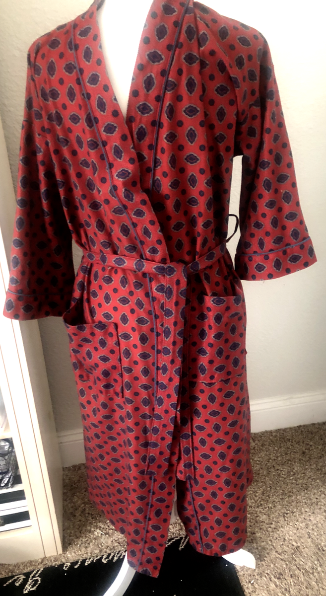 Vtg Mens 1 SZ S M L Penguin MUNSINGWEAR Red Paisley Flannel Vtg Mens 1 SZ S M L Penguin MUNSINGWEAR Red Paisley Flannel
