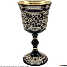 Calice calice calice ottone nero floreale gotico romano vino romano bicchiere...