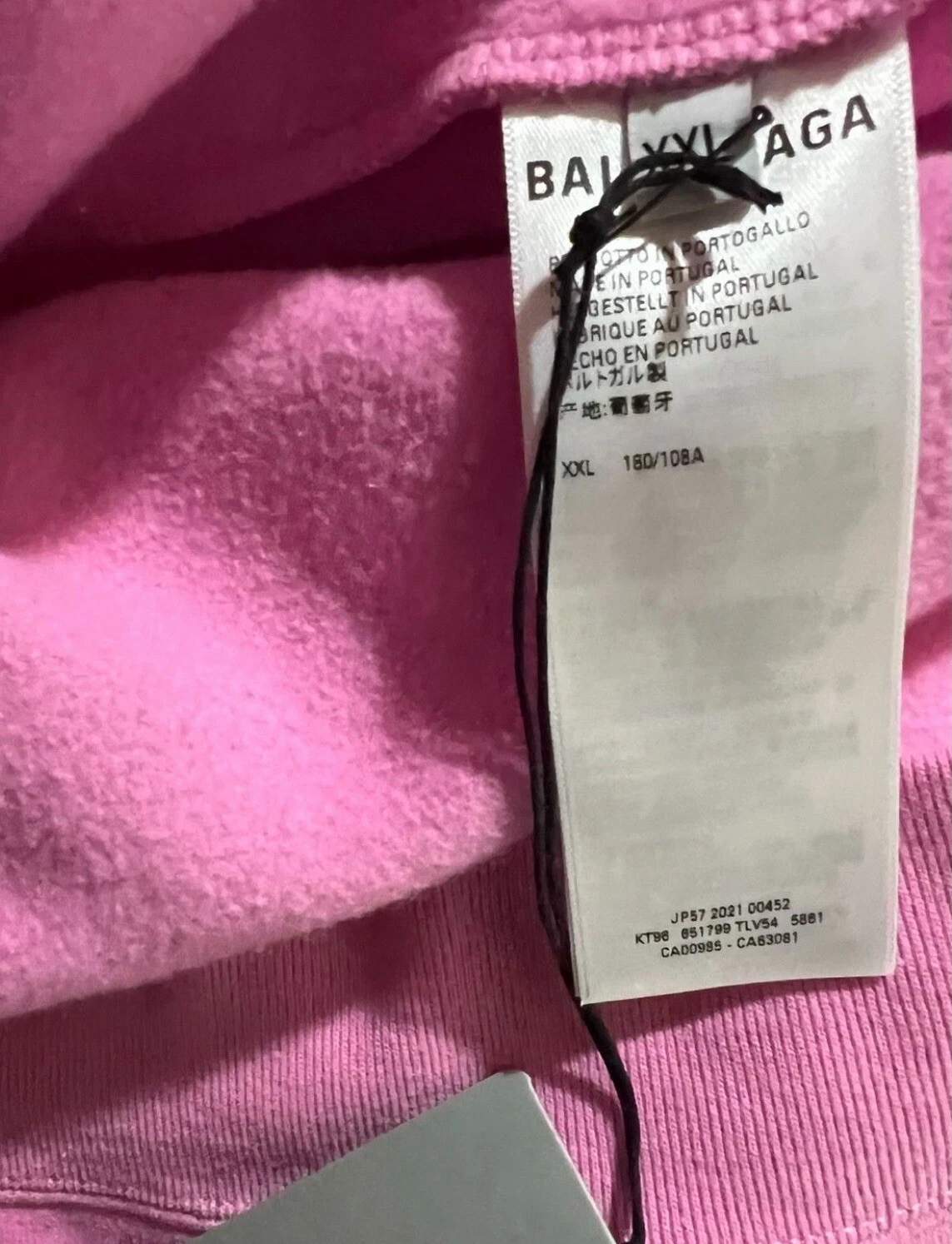 Felpa con cappuccio Balenciaga Pride 2021 rosa caramella XXL GAY nuova con etichette primavera 2021