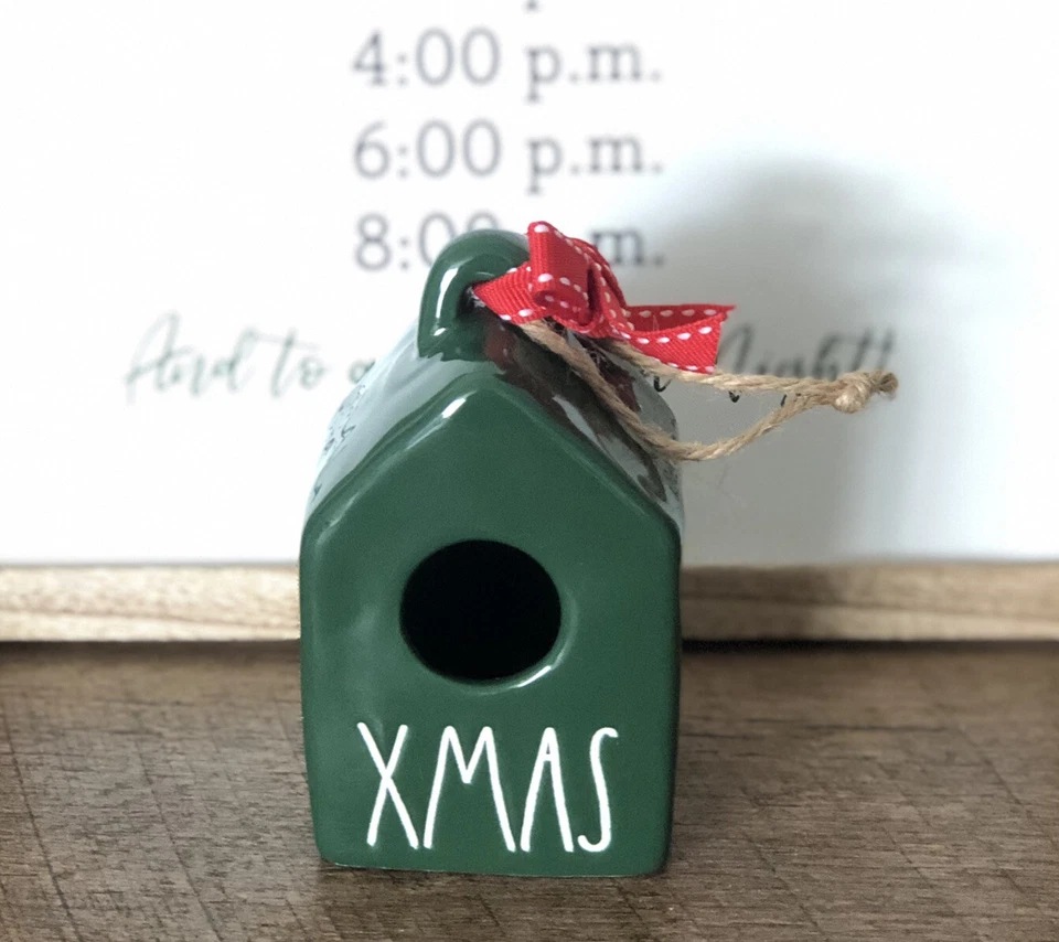 Rae Dunn XMAS Birdhouse Ornament