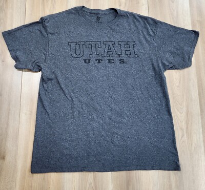 Utah ''UTES'' Logo T-Shirt Mens Sz XL, Short Sleeve, Gray, The Game Brand