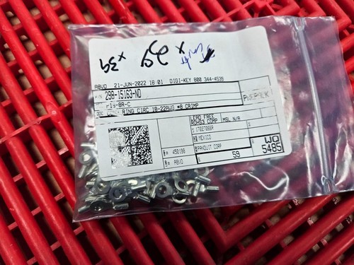 (330) New Panduit P18-8R-C Ring Terminals #8 Stud x 22-18 AWG Non-Insulated - Picture 3 of 5