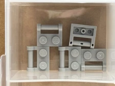 LEGO Parts - Light Bluish Gray Plate 1 x 2 Bar Handle on Side - No 48336 - QTY 5