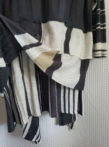 Nic Zoe Sweater Boho Cardigan Open Front Layered Hi Lo 1X Linen Blend NWT - Picture 7 of 8