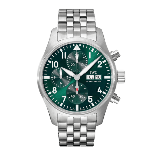 IWC Pilot Chronograph Automatic 41 mm Leather \u0026 Steel Bracelet Men's  IW388103/4 | eBay