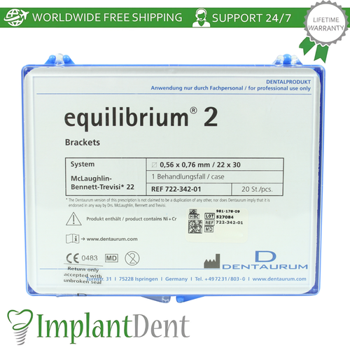 Dental Dentaurum MBT Equilibrium 2 Brackets Kit 20pcs Stainless Steel 0rtho - Picture 3 of 3