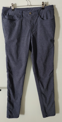 Lululemon ABC Pants Mens Size 33x33 Slim Tech Canvas Heathered Deep Navy - Picture 3 of 6
