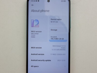 Xiaomi Mi 10T Lite - 128 GB - Atlantic Blue (Unlocked) for sale