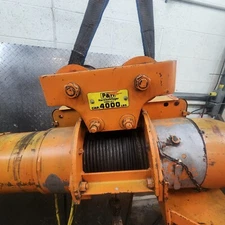 P&H Hevi-Lift 1 Ton Hook 2 Ton Trolley 2 speed 15 Foot Pendant Wire Rope Hoist