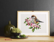 The tit on the branch B1194L Luca-S Counted Cross-Stitch Kit