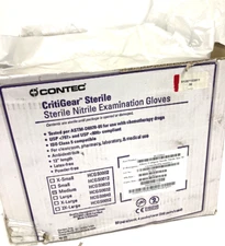 200 Pairs Contec CritiGear Sterile Nitrile Exam Gloves Size Medium EXP 5/27