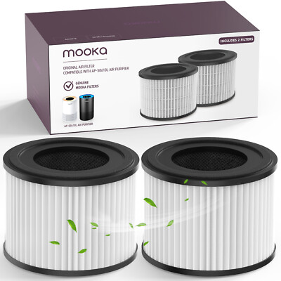 2 Pack MOOKA  Air Purifier Filter High-Efficiency Activated Carbon Air Filter US