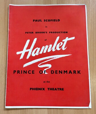 Original 1955 Phoenix Theaterprogramm - Paul Scofield in Hamlet