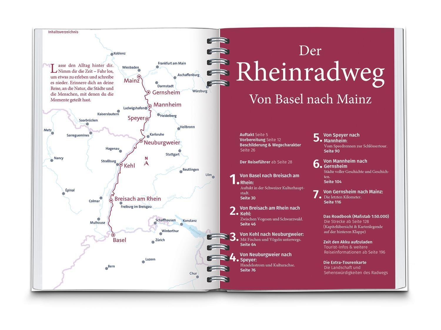 Thumbnail - Kompass Radreiseführer Rheinradweg Von Basel Bis Mainz Kompass-karten