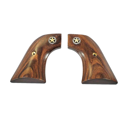 Walnut Texas Star Grips For Ruger New Vaquero - XR3 Frame Replacement