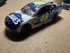JIMMIE JOHNSON 2018 #48 LOWE'S FINALE DUAL AUTOGRAPHED COLOR CHROME ARC