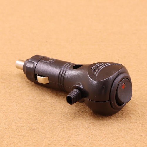 12V Male Cigarette Lighter Charger Socket Connector Plug LED On Off ...