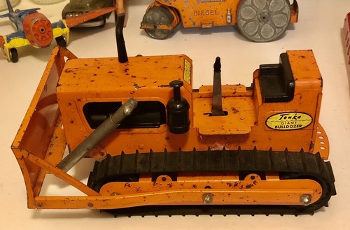 Vintage Orange 1960's Mighty Tonka Bulldozer Pressed Steel Original - Picture 6 of 6