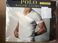 Polo Ralph Lauren 3 Pack Classic Fit COTTON V-Neck T-Shirts SIZE S, M, L 39.50