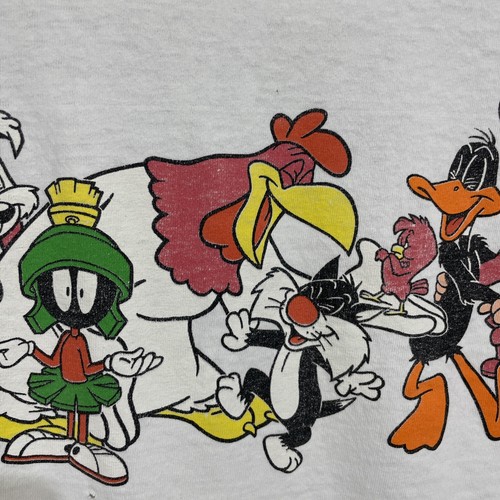 Vintage CHANGES Looney Tunes 1993 Bugs Taz Daffy Tweety T Shirt 90s White L - Picture 24 of 24