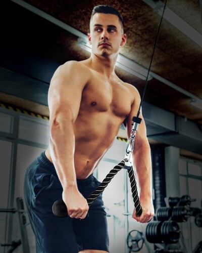 Heavy-Duty Tricep Rope Cable Attachment Kit for Home Gyms - Lifetime Warranty - Picture 10 of 10