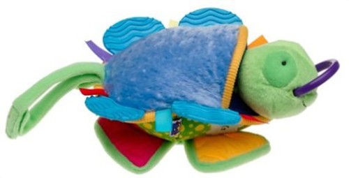 Manhattan Toy Twinkle Turtle Bight Colors & Mirror Baby Car Seat Travel Crinkle - Picture 2 of 2