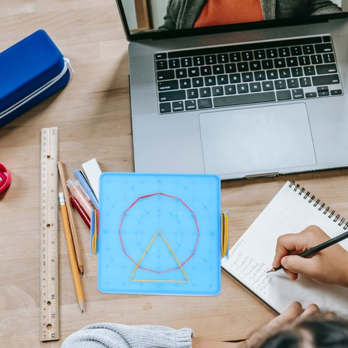 4 Piezas Geo-Board Geoboards Para Niños Tablero de Uñas Ayuda de Enseñanza Doble Cara- - Imagen 12 de 37