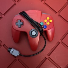 Old Skool Classic Wired Controller Joystick for Nintendo 64 Game System - Red