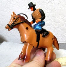 vintage 1990s wind up toy Rider on Horse, hard to find wind up toy, works