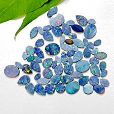 Natural Boulder Opal Doublet Mix Shape Loose Gemstone Lot 5-8 Pcs 3-10 MM 5 CT