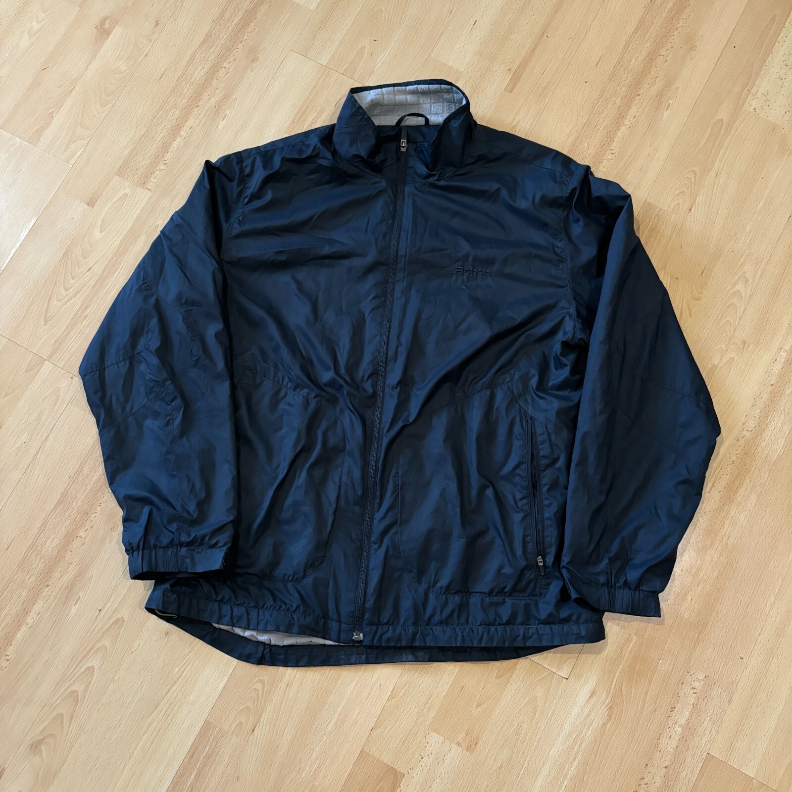 Men's Rohan Large Blue Fleece-Lined Hiking Jacket for Outdoor Adventures