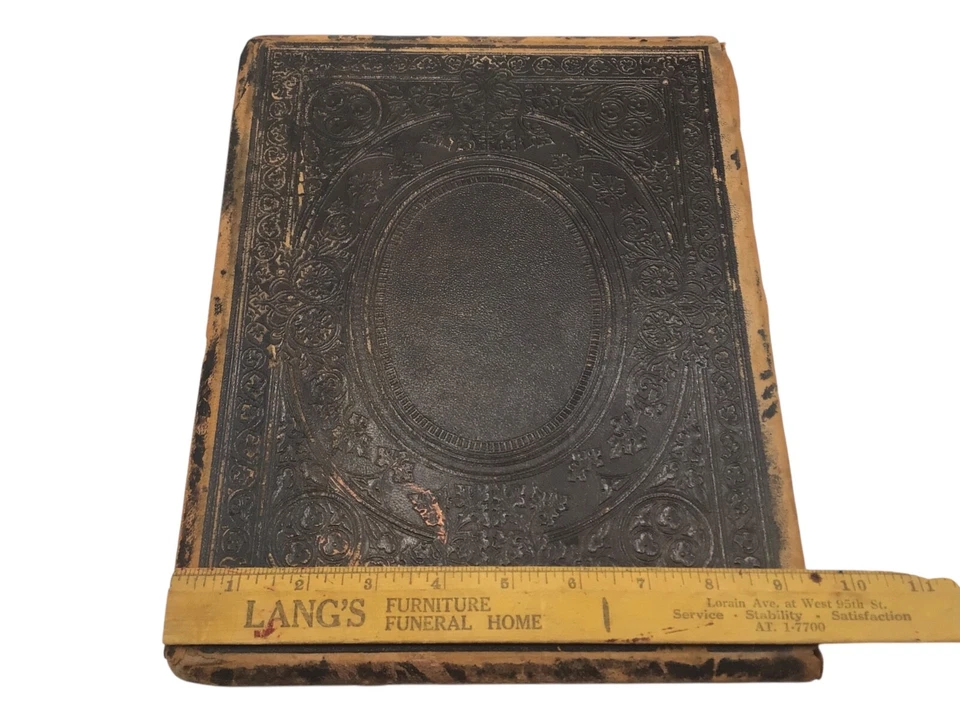 Pair Antique Black Victorian Book Album Covers Ornate Panels Salvaged Creepy Foto 3 de 4