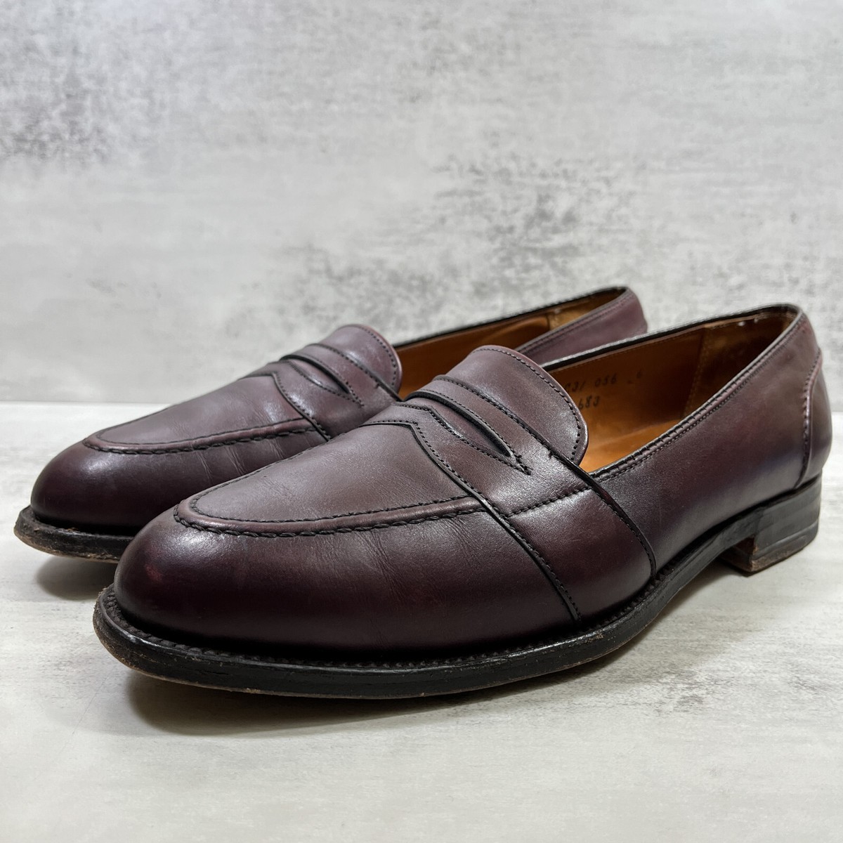 Alden Men's 683 - Full Strap Slip On - Burgundy Calfskin オールデン 683 サイズ9