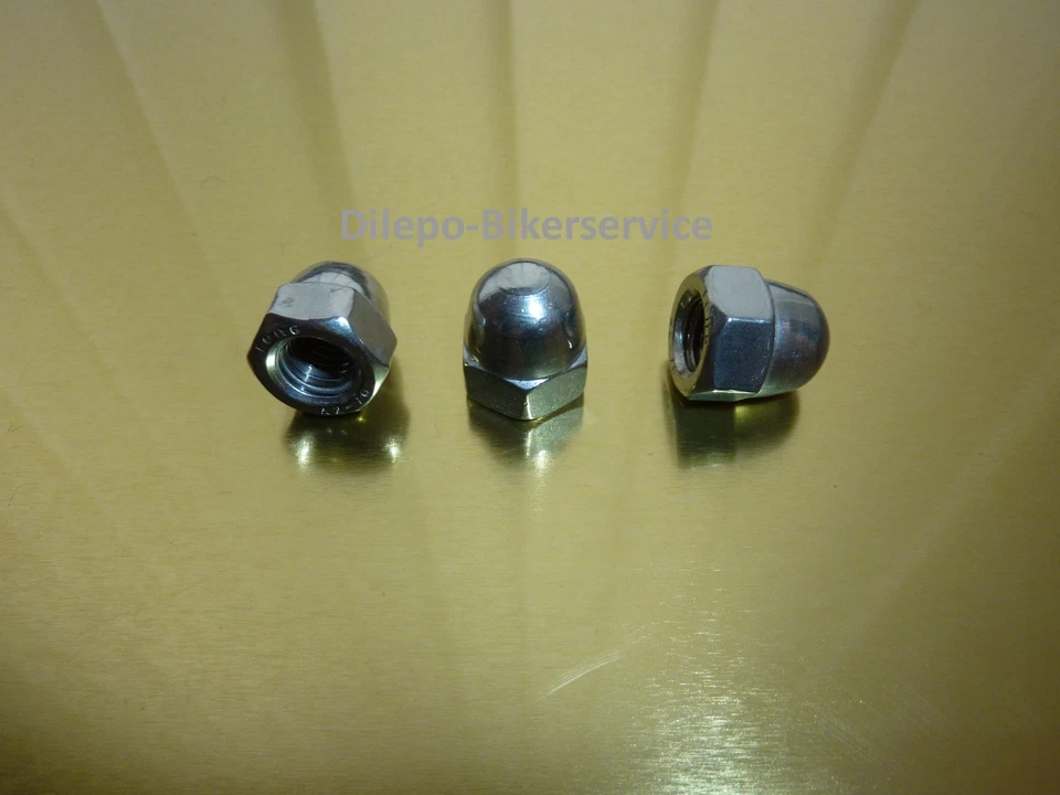 10 Stück / DIN 1587 - Sechskant Hutmutter M7 V2A Edelstahl - M 7 / DIN1587 - Bild 2 von 3