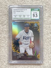 2019 Bowman Chrome WANDER FRANCO Gold Refractor #/50 CSG 9.5 - Scouts Top 100 RC