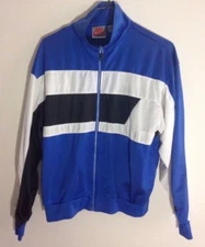 Vintage 90s Nike Track Jacket Windbreaker Colorblock Blue 1990s Men Size Large